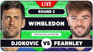 DJOKOVIC vs FEARNLEY • Wimbledon 2024 • LIVE Tennis Talk Watchalong [upl. by Bickart]