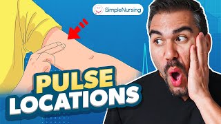 Pulse Locations for Nurses  Peripheral Vascular Health Assessment [upl. by Okoyk169]