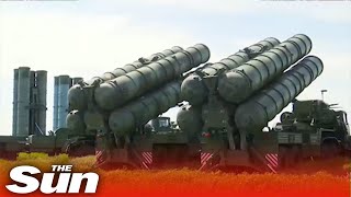 Fleet of Russian missile launchers take out drones midair [upl. by Aisiat377]