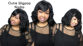 WAVY BANG BOBOutre Wigpop Nadia Review [upl. by Tiebold]