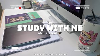 STUDY WITH ME 15 HOURS  Pomodoro 305  Rain sound 🌧️  No music  Late night 🌃 [upl. by Gilchrist]