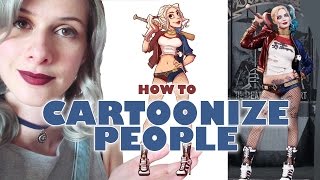 How to CARTOONIZE PEOPLE Basic tips [upl. by Deedee899]