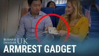 This gadget will end the battle over armrests on planes [upl. by Ilak]