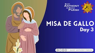 Misa de Gallo Day 3  400 AM Holy Mass  December 18 2023 [upl. by Ariayek644]