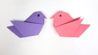 How to Make an Easy Origami Bird  DIY Paper Bird Tutorial [upl. by Enram265]