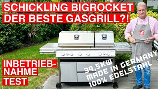 🔥 GRILLBLITZ Schickling BigRocket der beste Gasgrill Test erste Inbetriebnahme Ausbrennen Premio [upl. by Bartholomeo468]