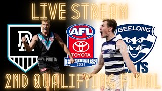 PORT ADELAIDE V GEELONG LIVE STREAM2ND QUALIFYING FINAL 2024 [upl. by Iggep]