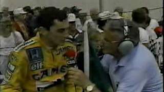 Senna Prost amp Piquet interview after the race in Detroit 1987 [upl. by Rolo]