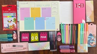 HUGE Stationery Haul Aesthetic pastel finds in India for 2022  Heli Ved [upl. by Ahsenrat]