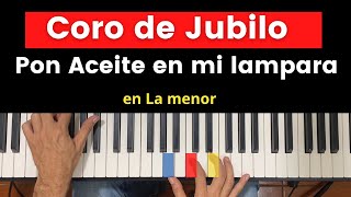 Como tocar en Piano Pon Aceite en mi lámpara Señor  ritmos en el piano principiantes [upl. by Barnard]