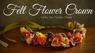 How to Make Felt Flower Crown [upl. by Nylegna48]