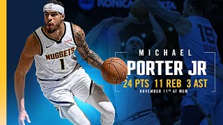 Michael Porter Jr Full Game Highlights vs Grizzlies 📺  111924 [upl. by Glennon]