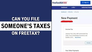 Can I File Somebody Elses Taxes with my FreeTaxUSA Account [upl. by Dierolf341]