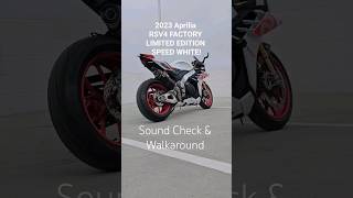 LIMITED EDITION Aprilia RSV4 Factory Speed White Akrapovic Sound Check [upl. by Hassett]