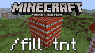 Minecraft PE  How To Use The Fill Command [upl. by Happy]