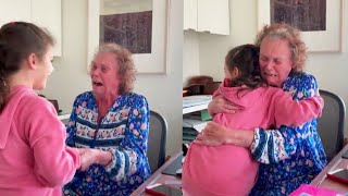 Grandma Surprised by Granddaughter for 75th Birthday [upl. by Naiva456]