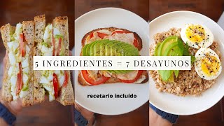 7 Desayunos Saludables y Económicos  Recetario grátis [upl. by Notnel]