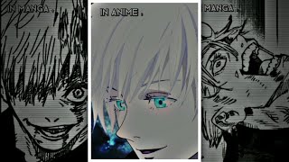 ANIME vs MANGA  GOJO  SATORU 『EDIT』 [upl. by Tyson10]