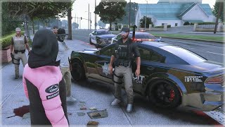 WHOLE PD Pulls Up to The Mandem Block and Chaos Ensues  Mandem NoPixel GTA RP [upl. by Alister325]