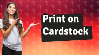 How do I change my HP printer to cardstock [upl. by Anyahs]