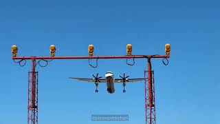 Air Canada Express De Havilland Canada Dash 8400 Plane Overhead Landing Toronto Pearson Airport [upl. by Saixela]