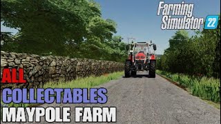 Collectables Maypole Farm  Earn extra money  FS22  All 20 collectables [upl. by Nigen]