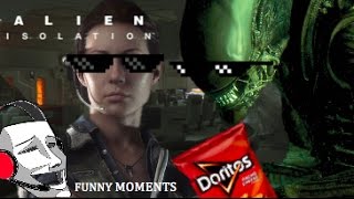 Alien Isolation – DORITOCRAZED ALIEN HUNTING ME – AI Funny Moments Xbox One Gameplay XB1 [upl. by Teerell363]