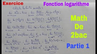 fonction logarithmemath de 2bac [upl. by Marcille]