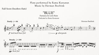 Herman Beeftink  quotBluequot for Solo Flute BEATBOX FLUTEsheet music [upl. by Oal]