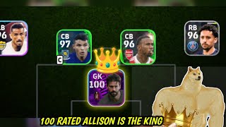 100 Rated Alisson is King Now 😱  eFootball 24 [upl. by Gentilis218]