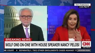 Nancy Pelosi loses it during interview with CNNs Wolf Blitzer [upl. by Claudianus409]