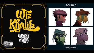 Feel Good in Black and Yellow  Wiz Khalifa vs Gorillaz Mashup [upl. by Oirretna]