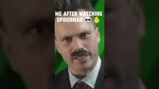 Me after watching Spiderman 💀 reaction funny memereacts funnymemes meme comedy spooderman [upl. by Natanhoj916]