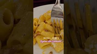 Rigatoni Alla Carbonara in Rome Italy italianfoods italianpastarecipe shortsfeed foodshorts [upl. by Mayman]