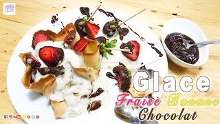 Glace Fraise Banane Chocolat [upl. by Ahsotan764]