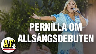 Pernilla Wahlgren om Allsångspremiären quotSom att springa in i en torktumlarequot [upl. by Sorel]