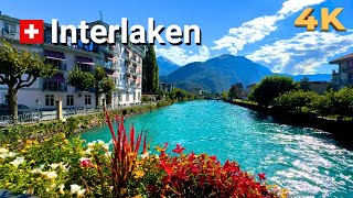 🇨🇭 INTERLAKEN SWITZERLAND 4K  Top Tourist Destination  Swiss Town [upl. by Malone743]