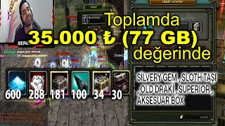 SERBOZ  toplamda 35000 ₺ lik Silvery GemSloth taşıOld DrakiSuperior ve Acessory box kırdırıyor [upl. by Filbert]