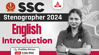 SSC Stenographer 2024  SSC Steno English By Pratibha Mam  Introduction Class [upl. by Atinev150]