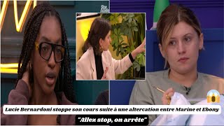 Star Academy 2024  Lucie Bernardoni stoppe son cours suite à une altercation entre Marine et Ebony [upl. by Yrol]