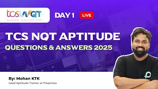 TCS NQT Aptitude Questions and Answers  TCS NQT Preparation 2025 Batch [upl. by Pacien]