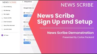 News Scribe Sign up and Setup [upl. by Tichonn420]