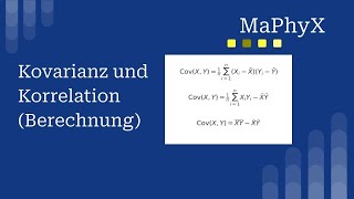 Berechnung der Kovarianz und Korrelation nach Pearson [upl. by Immak]