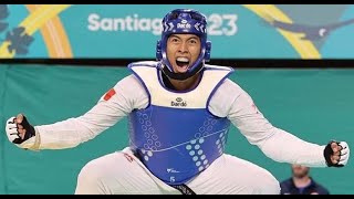 Carlos Sansores  Taekwondo Highlights 2024 Paris olympic gold medalist in M 80 kg category [upl. by Ahsii]