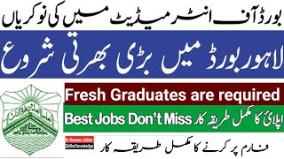 Scanning Officer Jobs 2024  BISE Lahore Jobs  How to Apply [upl. by Sayers]