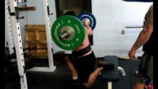 Heavy split squats  185x12  12252012 [upl. by Seagrave]