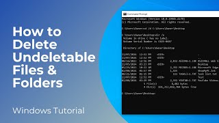 How to Delete Undeletable Files amp Folders in Windows 10 amp 11 No Software [upl. by Mikiso]