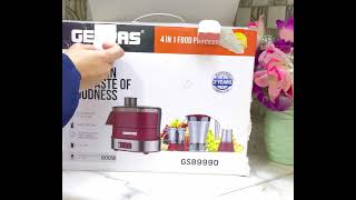 geepas Geepas 4 in 1 Food Processor GSB9990 unboxing shorts khamismushait [upl. by Reppep129]