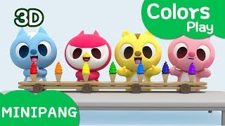 Color play with Miniforce  Color ice cream  Eating icecream  MiniPang TV Kids Play [upl. by Trinl483]