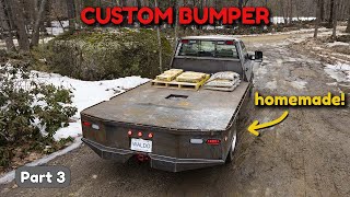 Building a Bumper for my Homemade Flatbed Steel Flatbed Part 3 [upl. by Einnaffit]